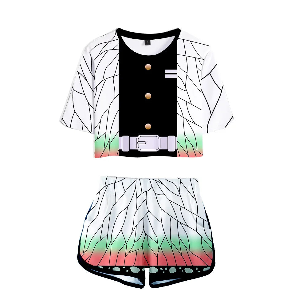 Conjunto Respiração dos Hashira, Kimetsu no Yaiba 3D Adulto e Infantil