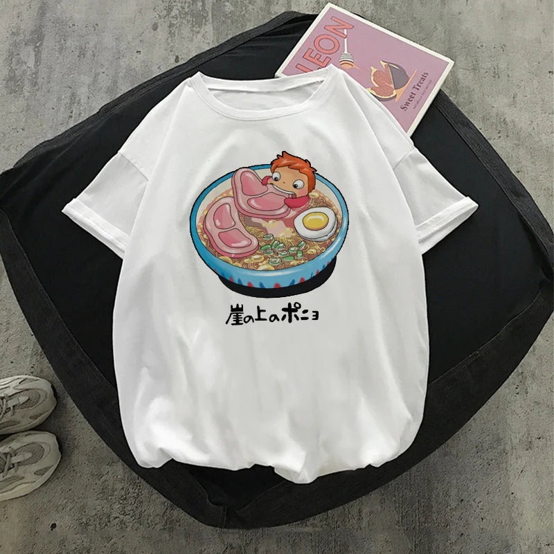 Camiseta Ponyo Lámen Kawaii