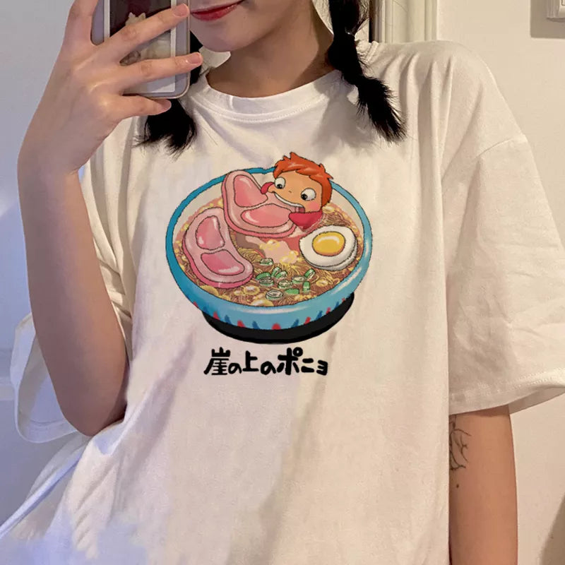 Camiseta Ponyo Lámen Kawaii