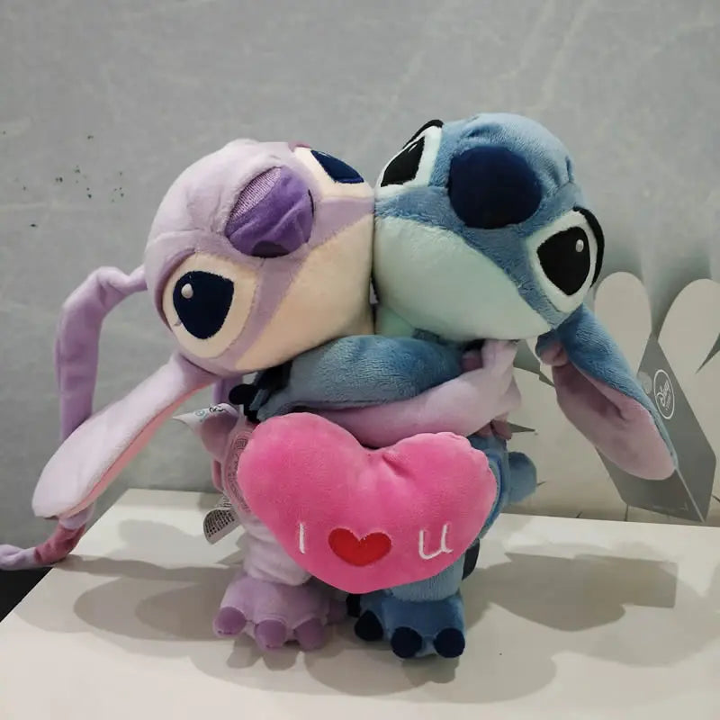 Pelúcias Stitch & Angel, Amor em Abraços (20cm)