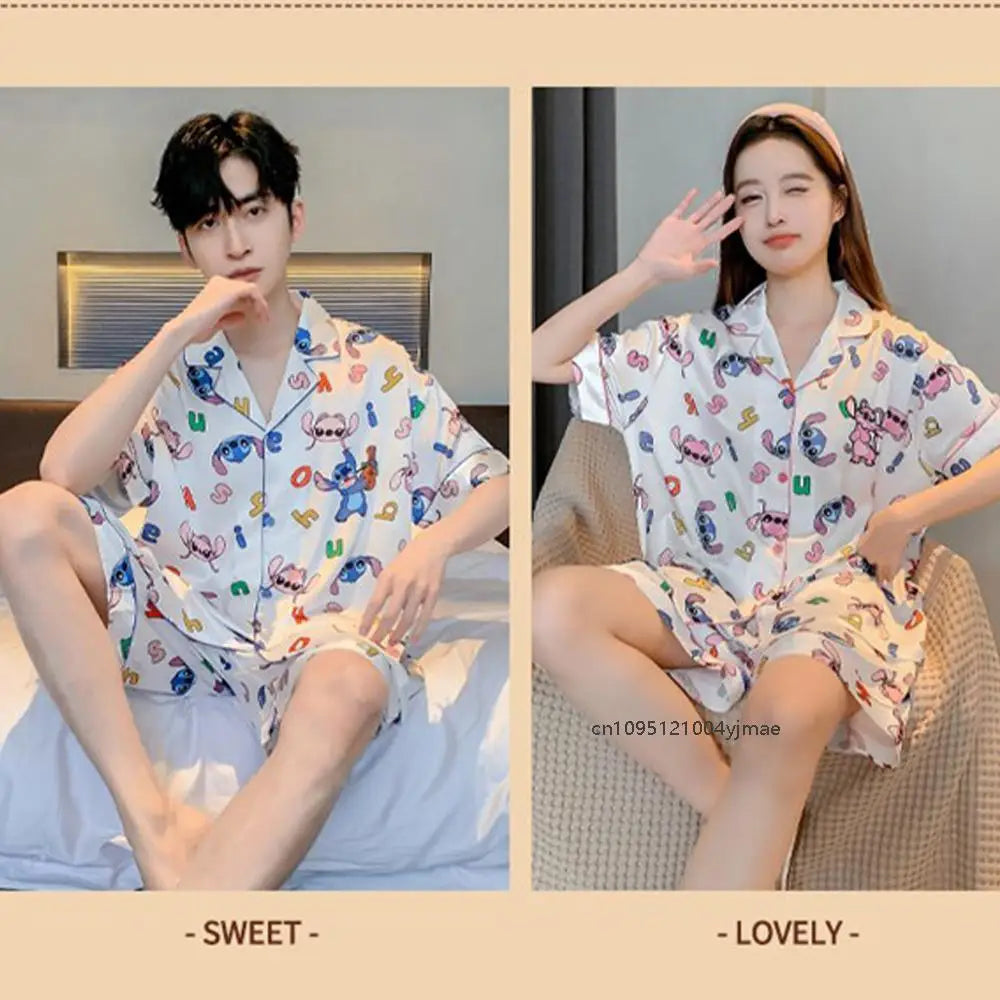 Pijama de Casal Stitch & Angel