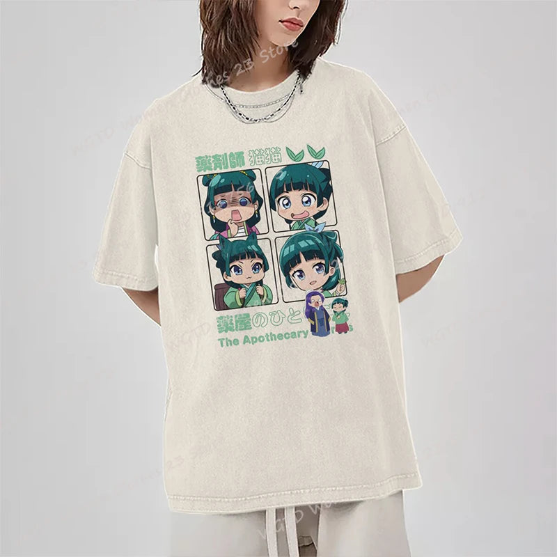 Camisa Maomao The Apothecary Diaries - Estilo Retrô Oversized