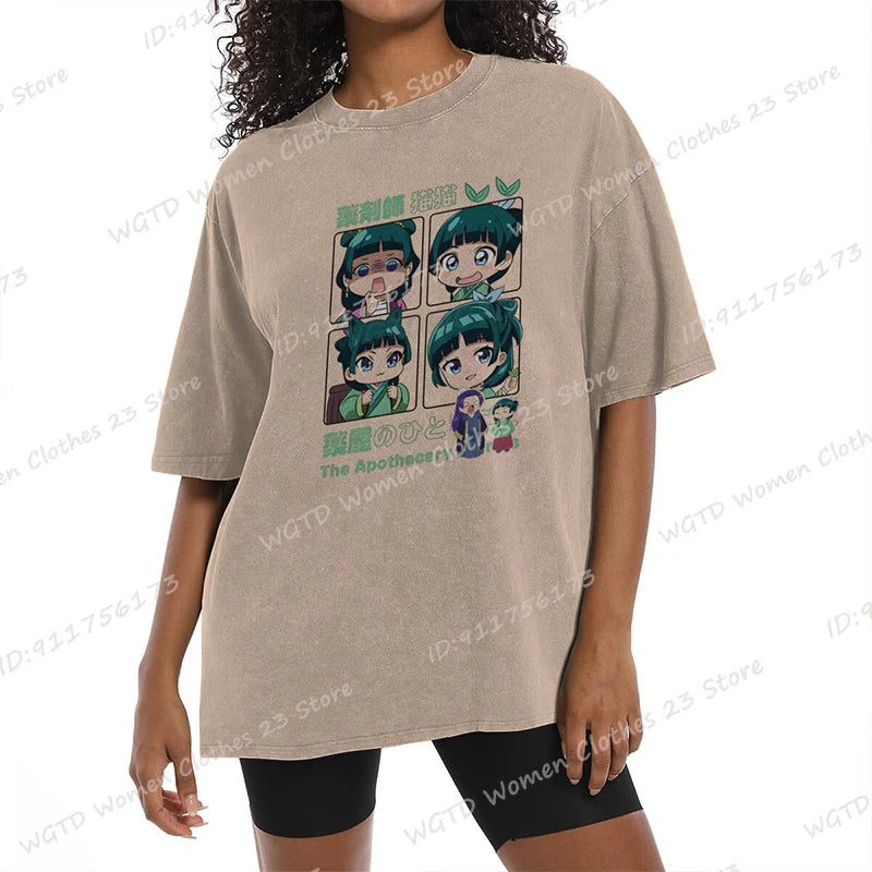 Camisa Maomao The Apothecary Diaries - Estilo Retrô Oversized