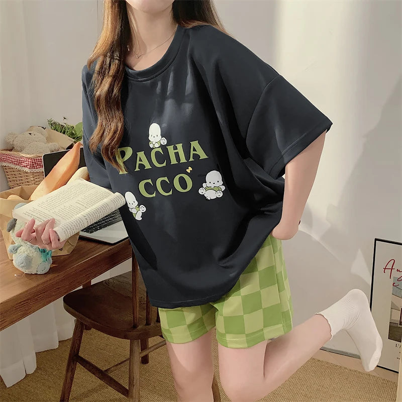 Pijama Pochacco Verde Xadrez