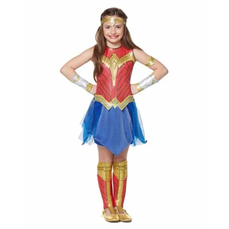 Fantasia Cosplay Infantil Wonder Woman
