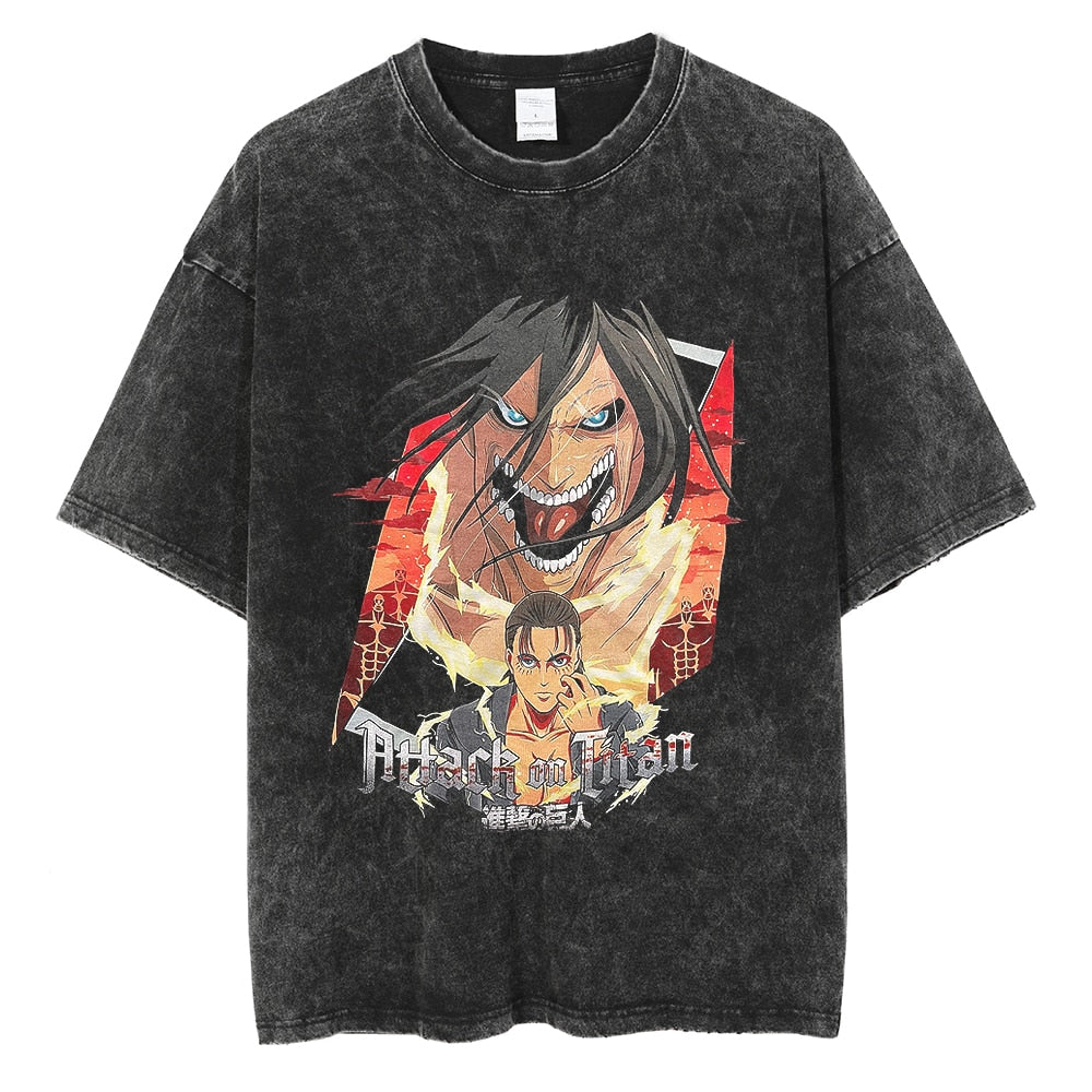 CAMISETA VINTAGE SHINGEKI PRINTS