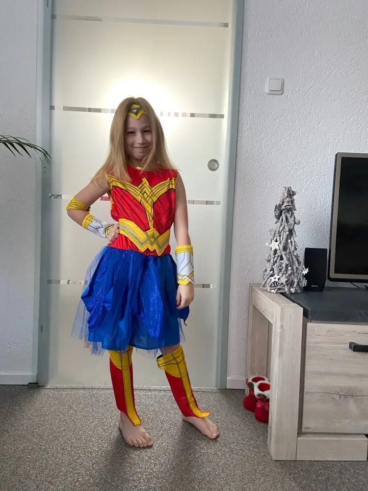 Fantasia Cosplay Infantil Wonder Woman