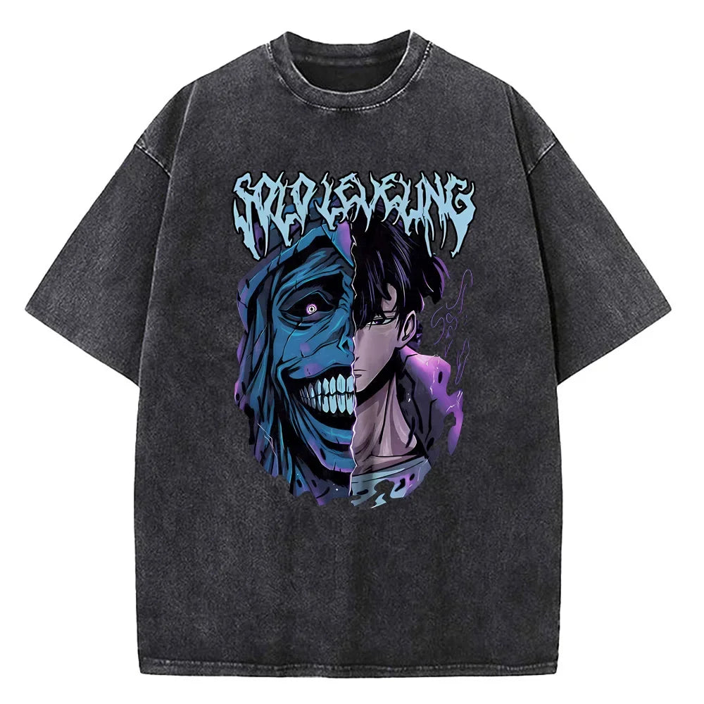 Camisa Vintage Pure God, Solo Leveling