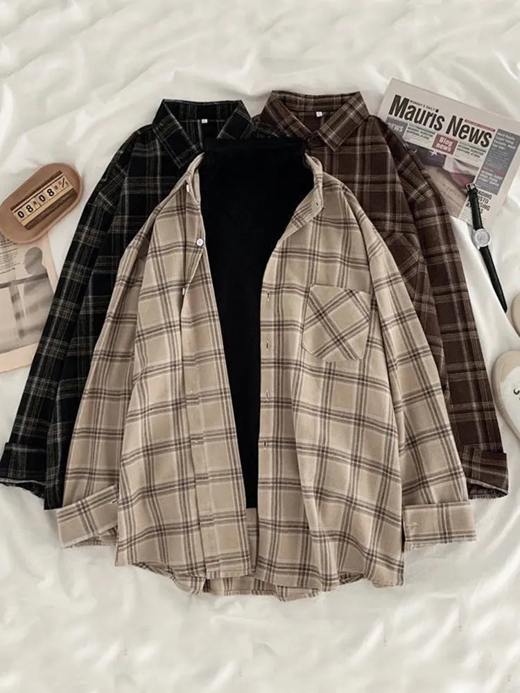 CAMISETA XADREZ MANGA LONGA OUTONO