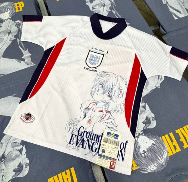 Camisa Jersey Evangelion Rei Ayanami – Inglaterra | Edição Doujin Exclusiva