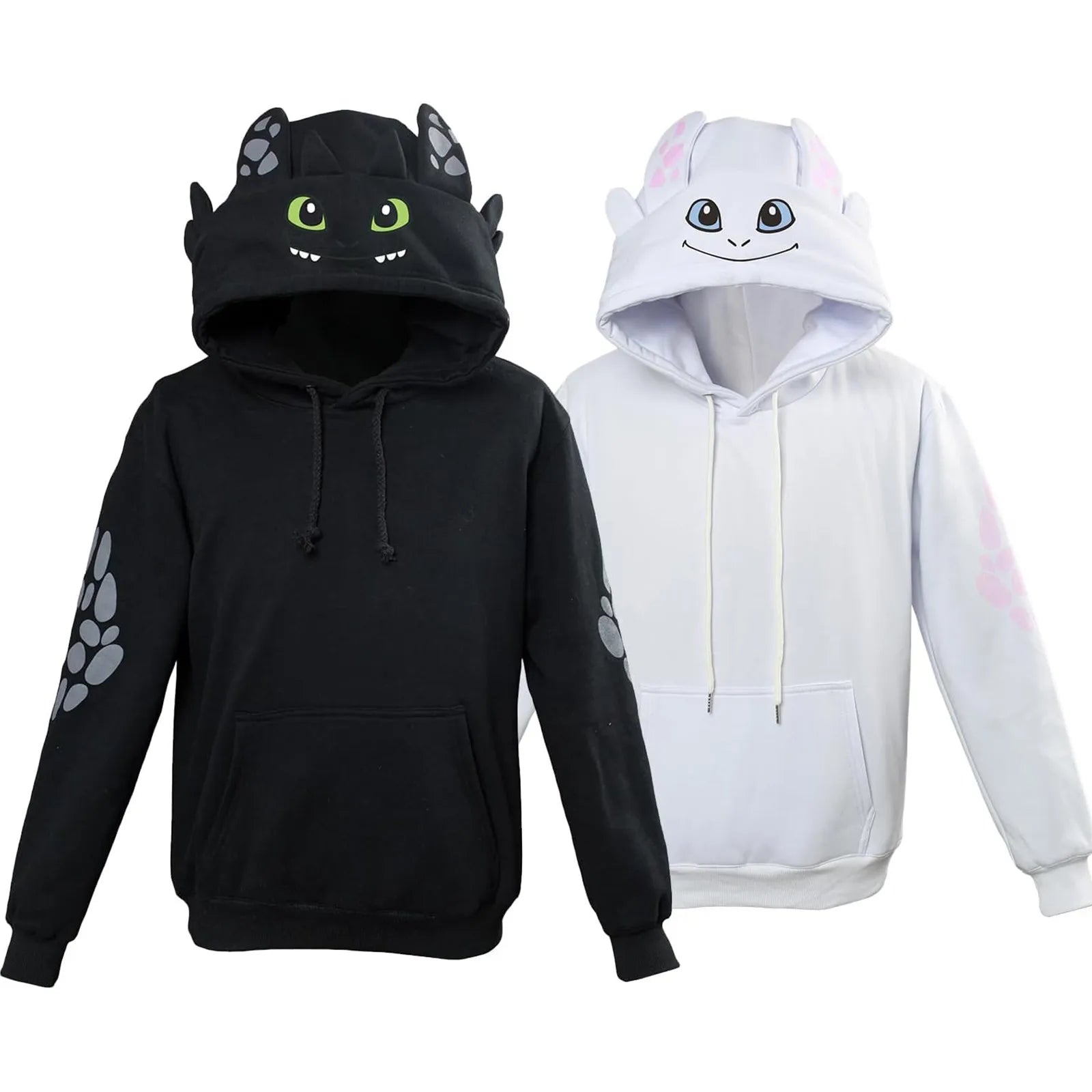 Moletom Banguela e Fúria da Luz, Capuz 3D Dragões de Berk