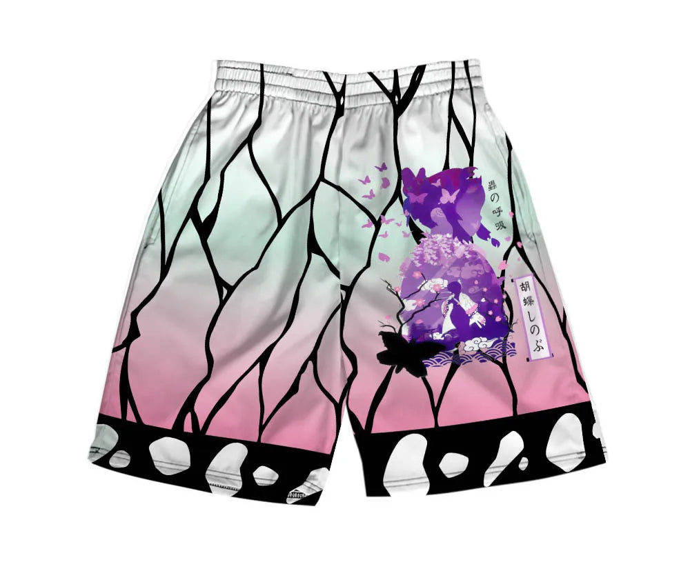 Shorts Adulto e Infantil Oni Hunter, Demon Slayer