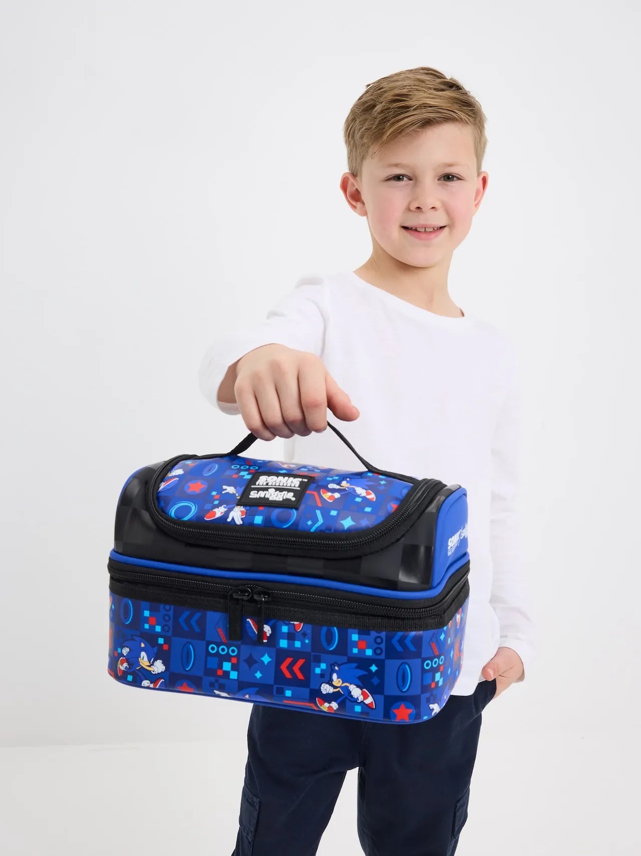 Mochila Smiggle Sonic (Garrafa e Lancheira)