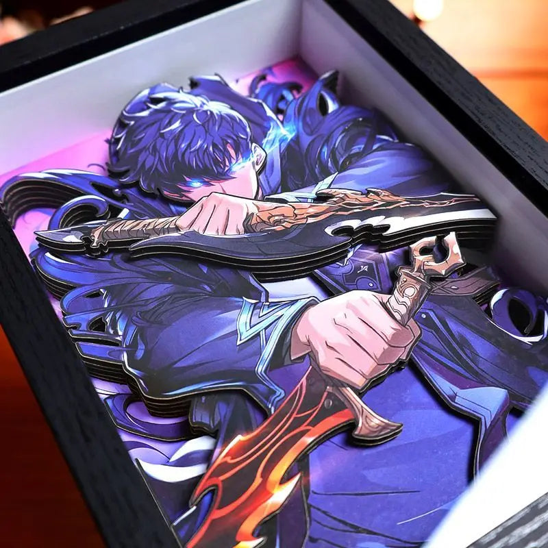 Quadro 3D Sombroso – Jin-Woo Solo Leveling