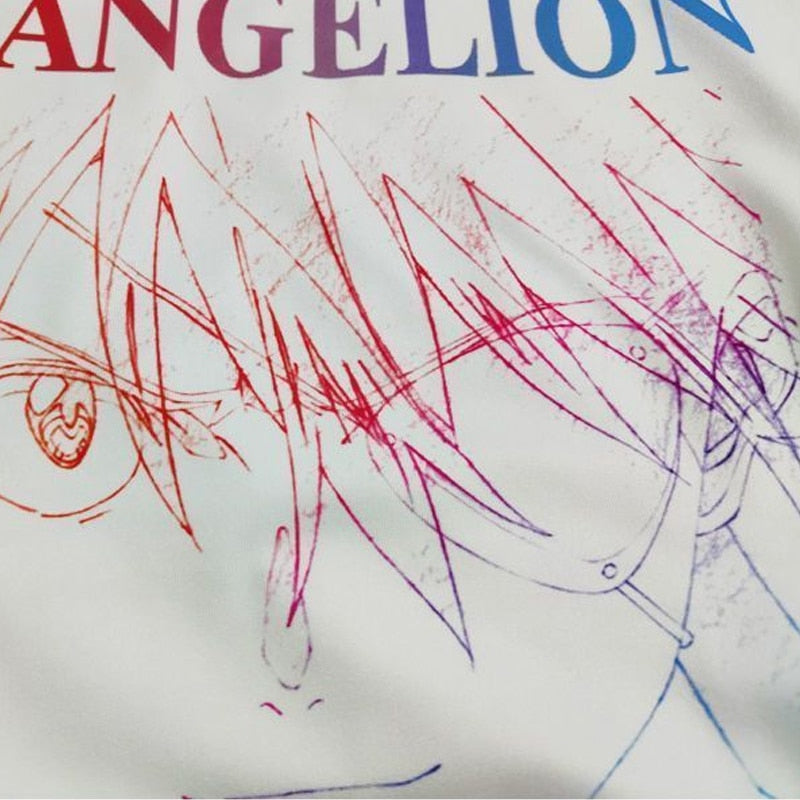 Camisa Evangelion Minimalist Rainbow