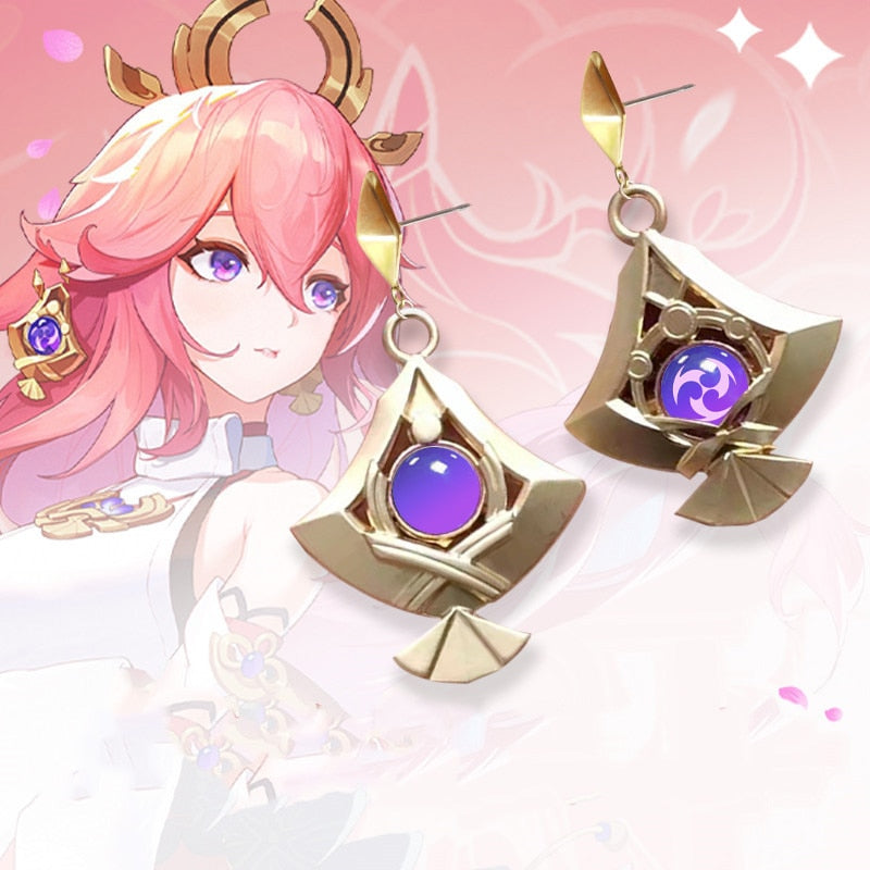 Brinco Cosplay Yae Milko, Genshin Impact