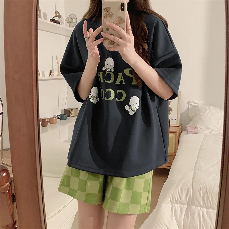 Pijama Pochacco Verde Xadrez