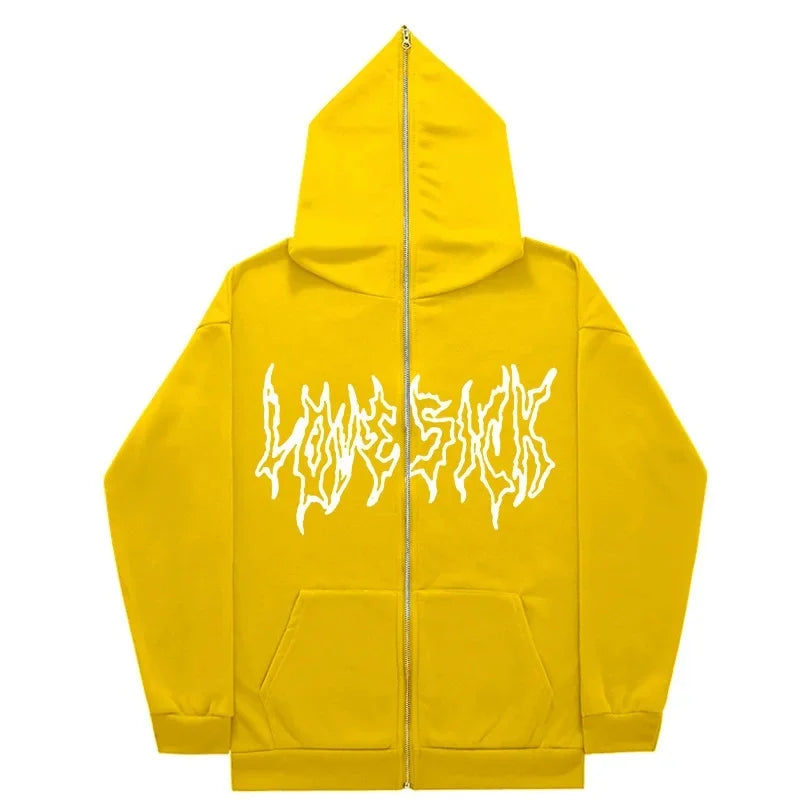 Moletom Zíper Lovesick, Street Gótico