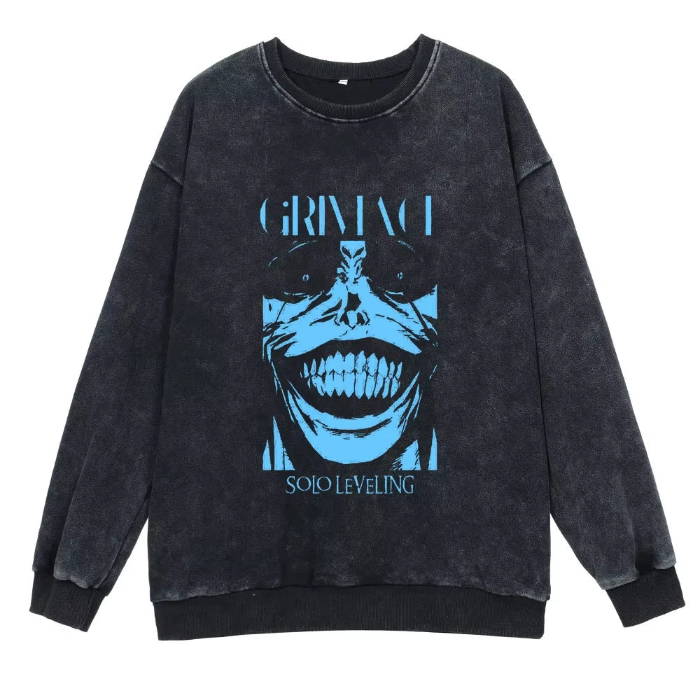 Moletom Vintage Estátua de Deus, Solo Leveling