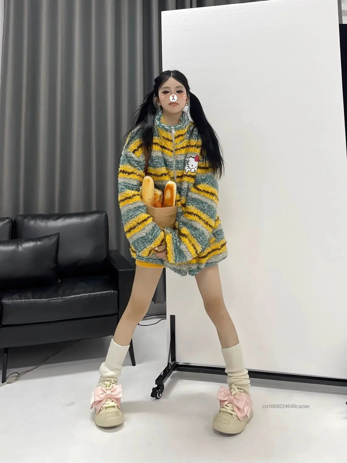 Jaqueta Fleece Hello Kitty Color Block