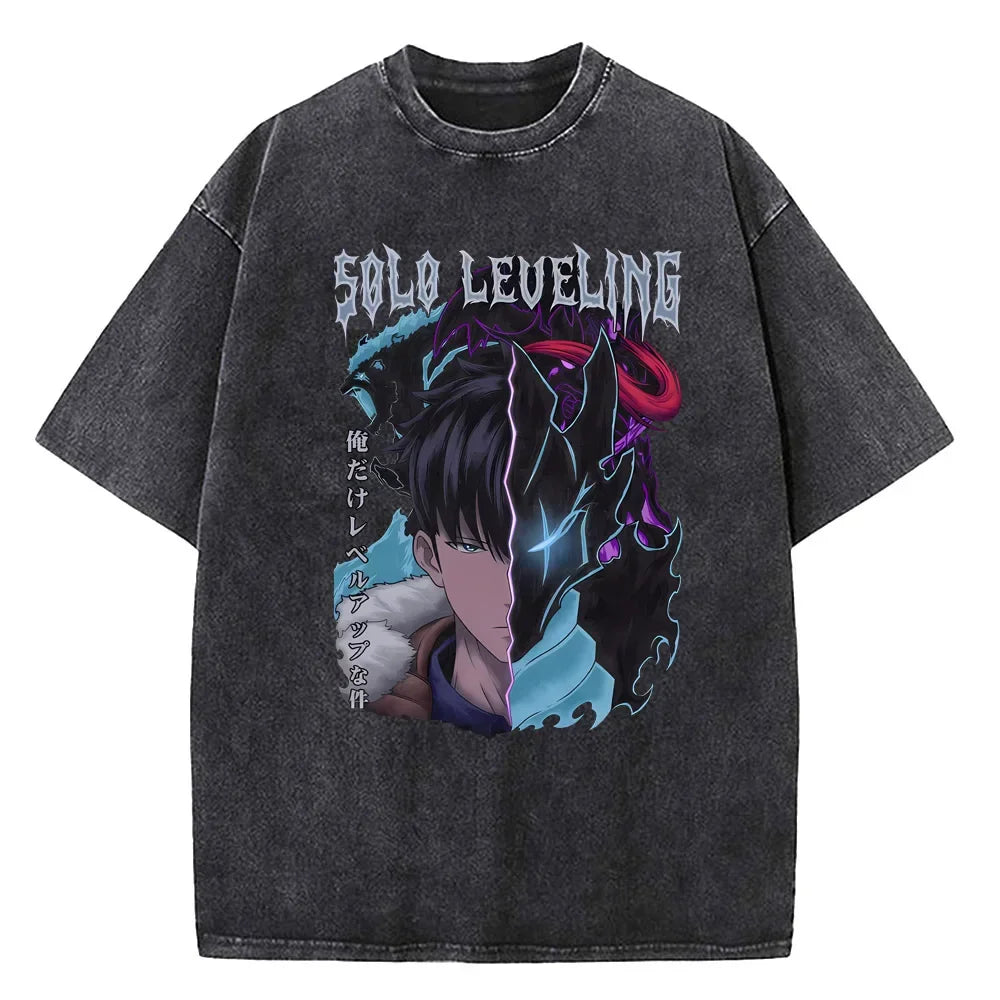 Camisa Vintage Pure God, Solo Leveling