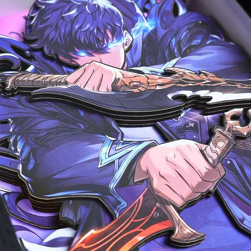 Quadro 3D Sombroso – Jin-Woo Solo Leveling