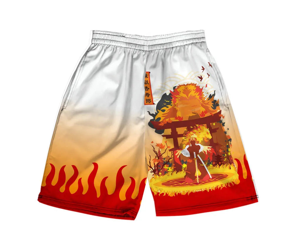 Shorts Adulto e Infantil Oni Hunter, Demon Slayer