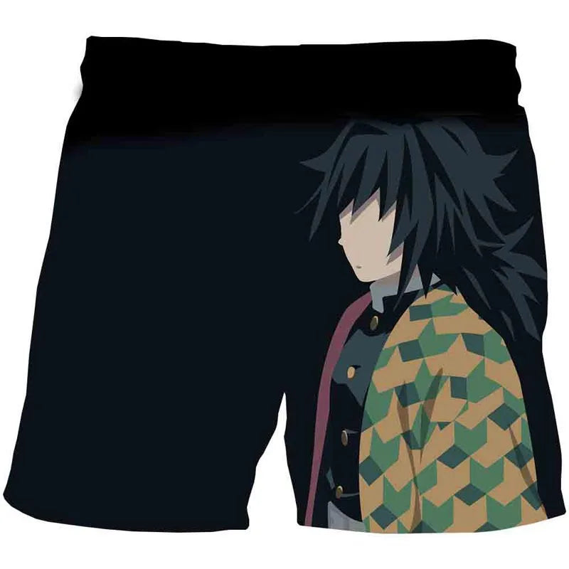 Shorts Adulto e Infantil Oni Hunter, Demon Slayer
