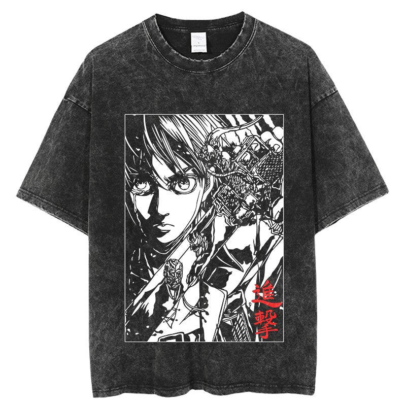 CAMISETA VINTAGE SHINGEKI PRINTS
