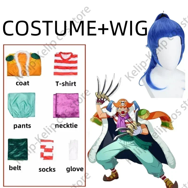 Fantasia Cosplay Buggy, o Palhaço Estrela