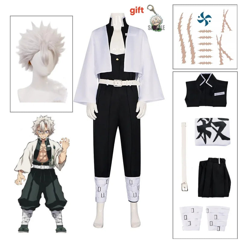 Fantasia Cosplay Adulto e Infantil Sanemi Shinazugawa