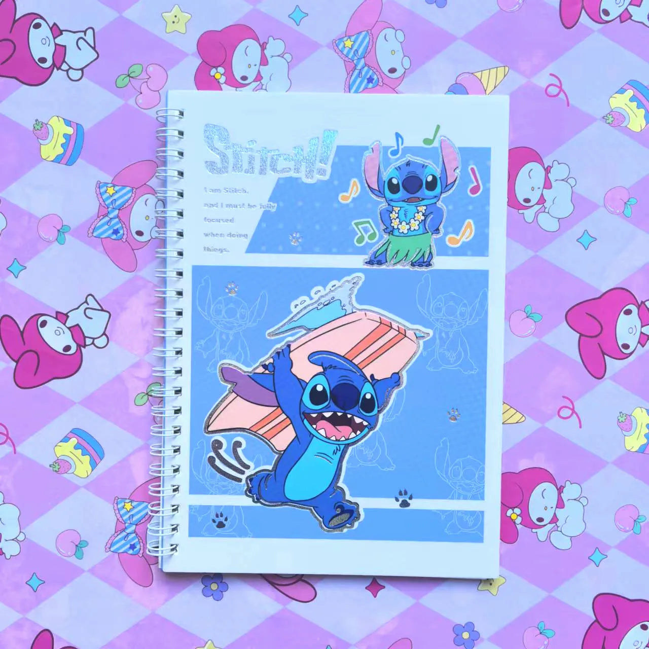 Caderno 1 Matéria Stitch Fofinho