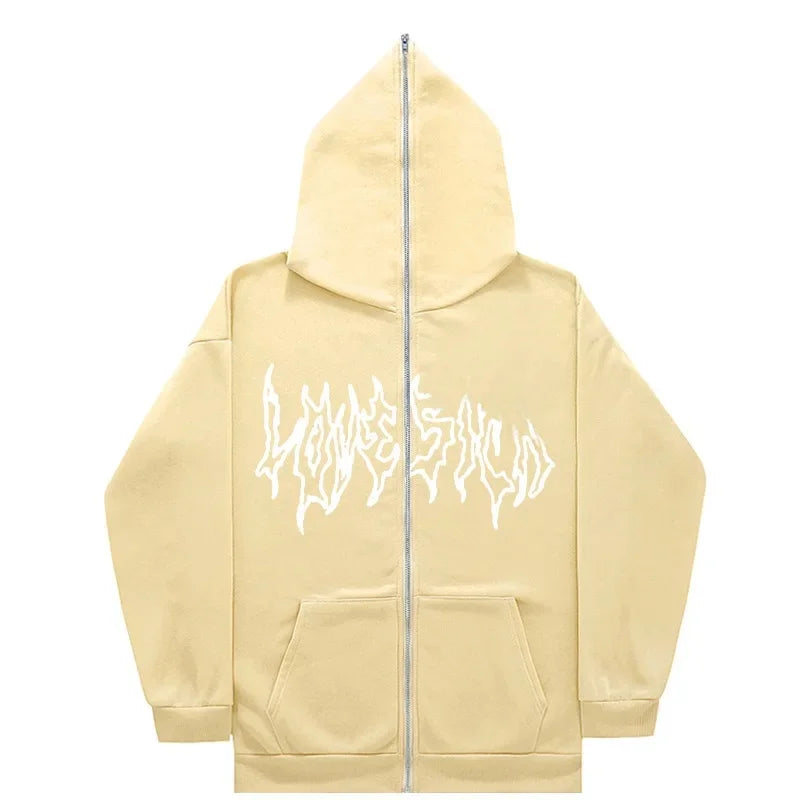 Moletom Zíper Lovesick, Street Gótico