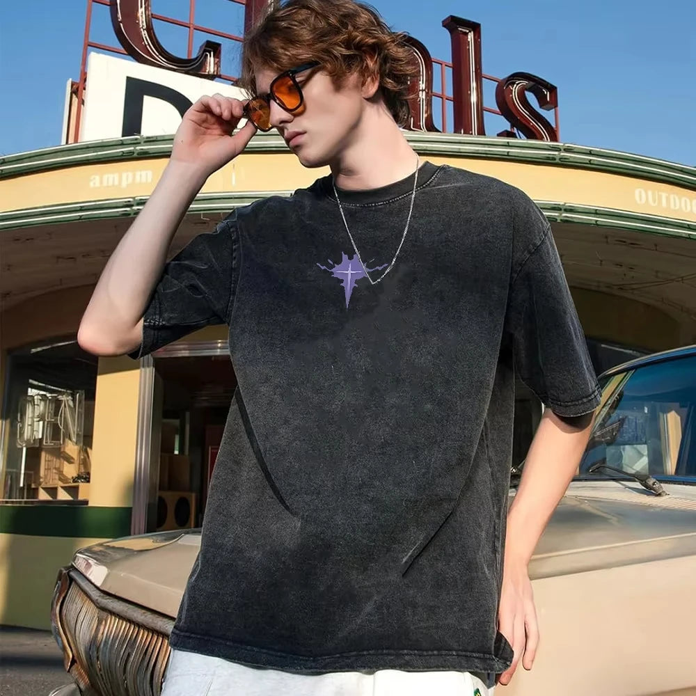 Camiseta Oversized Shadow Rise, Solo Leveling Vintage