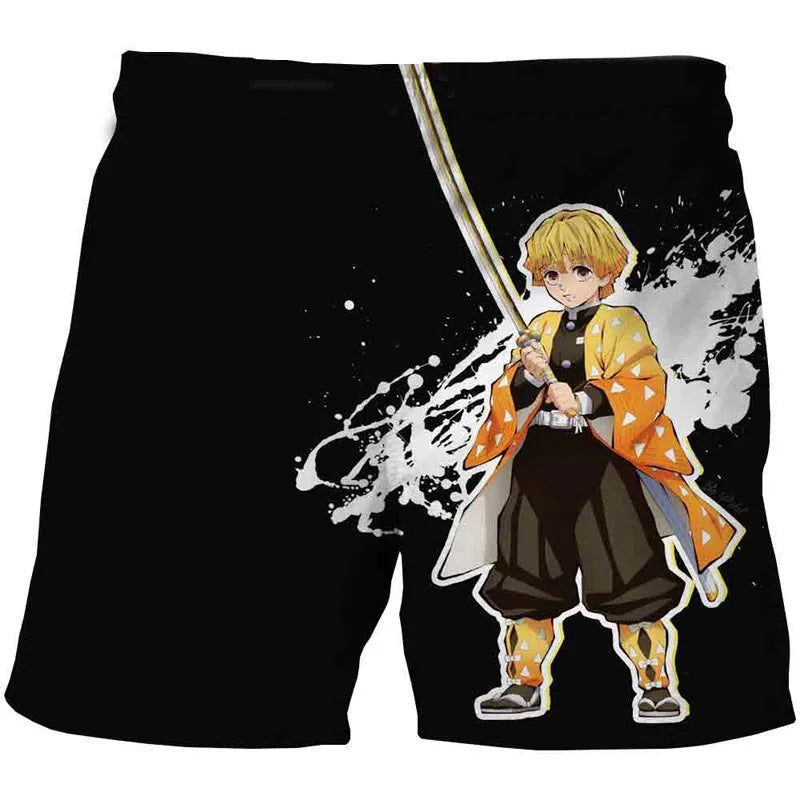 Shorts Adulto e Infantil Oni Hunter, Demon Slayer