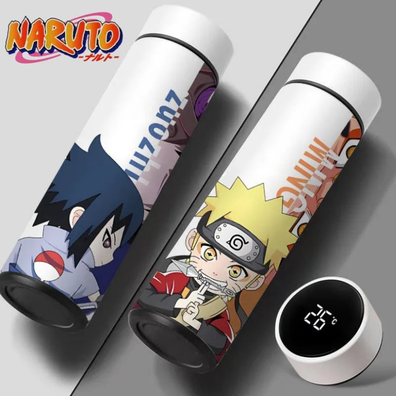 GARRAFA TÉRMICA NARUTO COM TEMPERATURA DIGITAL