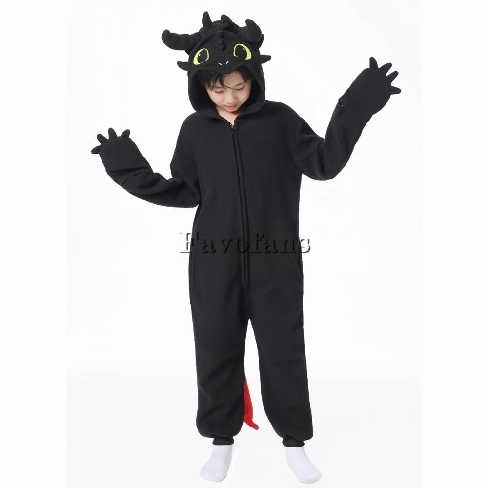 Pijama Cosplay Infantil Kigurumi Banguela e Fúria da Luz