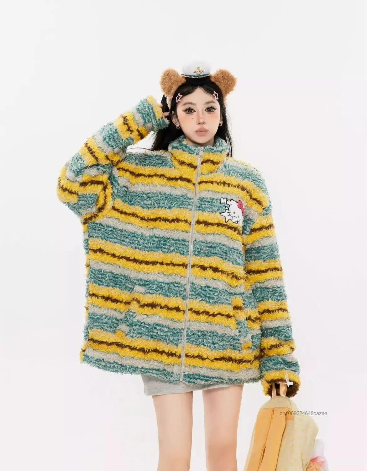 Jaqueta Fleece Hello Kitty Color Block
