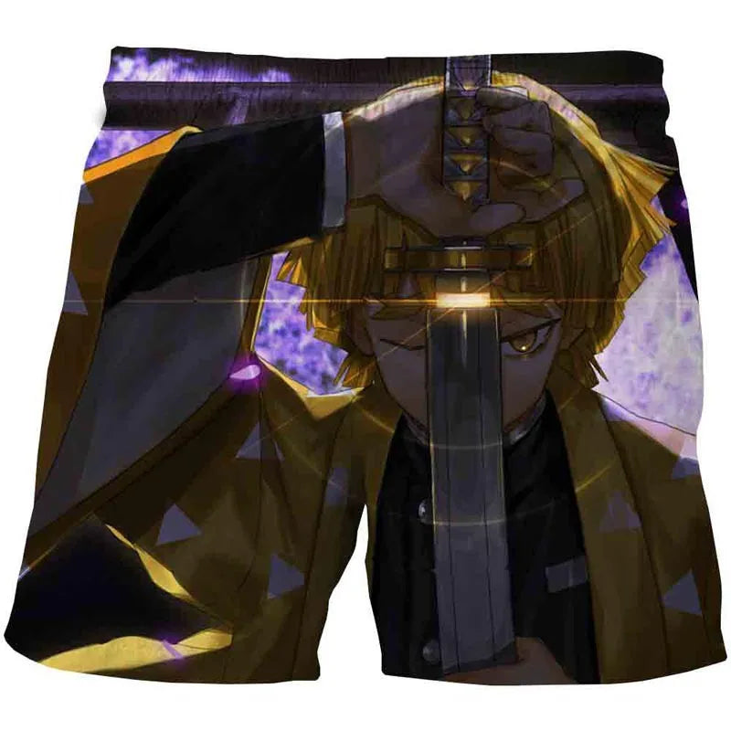 Shorts Adulto e Infantil Oni Hunter, Demon Slayer