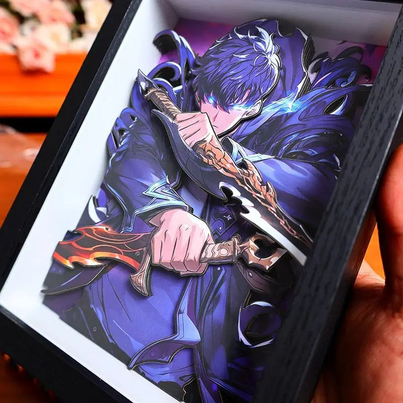 Quadro 3D Sombroso – Jin-Woo Solo Leveling