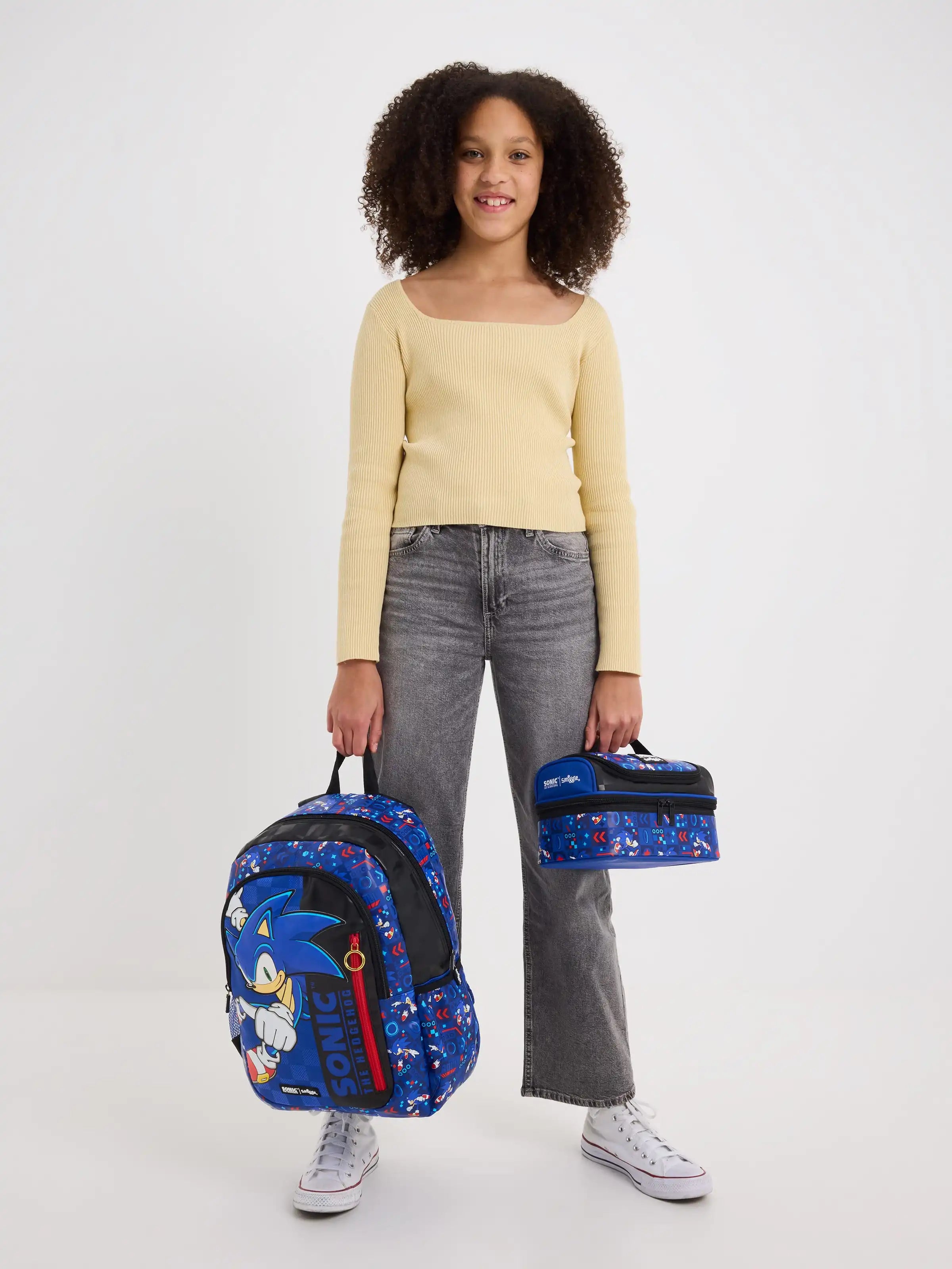 Mochila Smiggle Sonic (Garrafa e Lancheira)