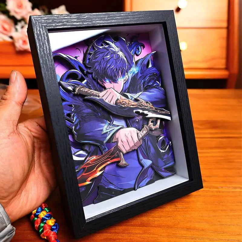 Quadro 3D Sombroso – Jin-Woo Solo Leveling