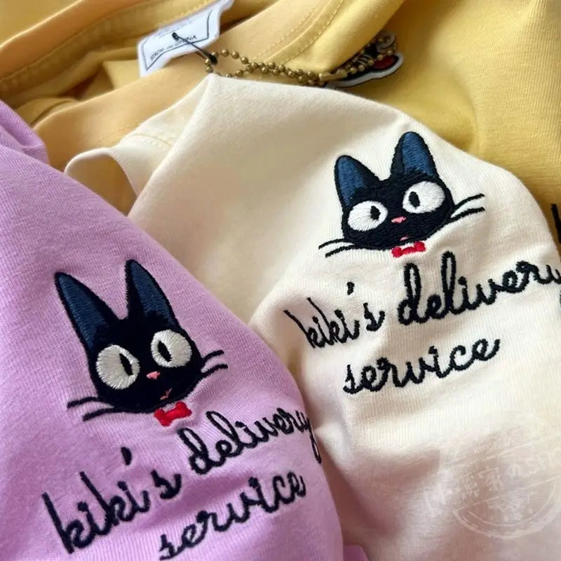 Camiseta Jiji Kawaii Aesthetic – Studio Ghibli Inspired
