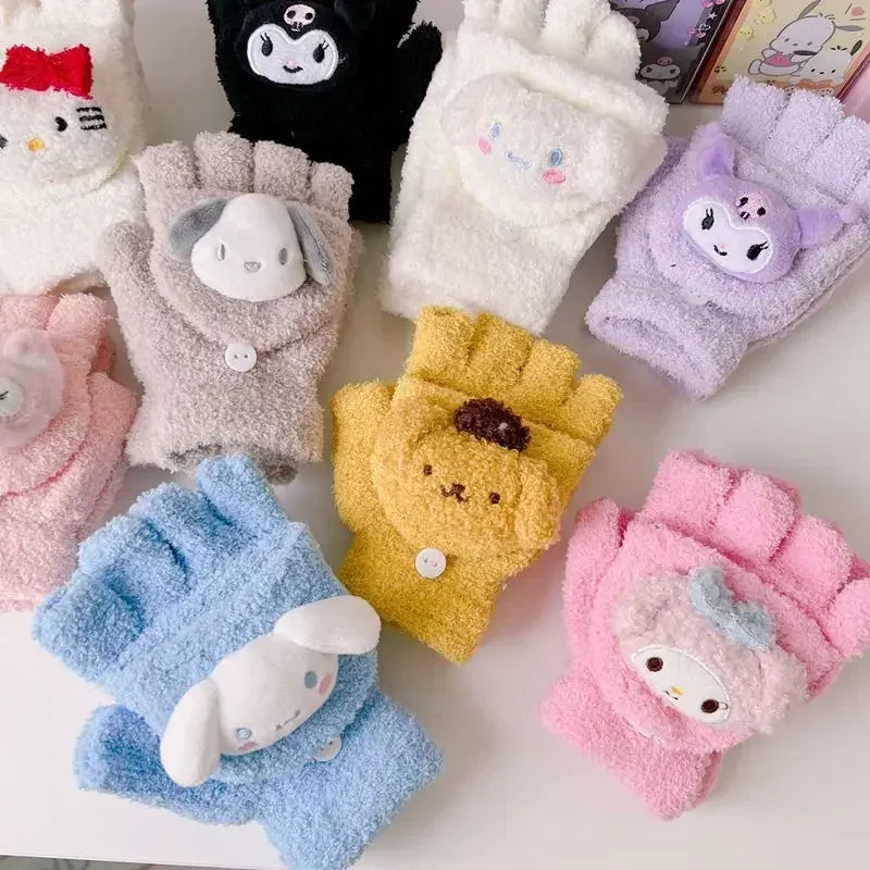 Luvas Sanrio Kawaii Fluffy