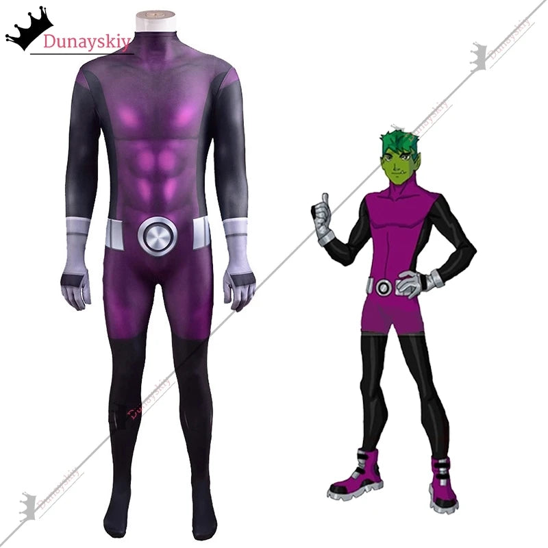 Fantasia Cosplay Mutano Beastboy, Jovens Titãs