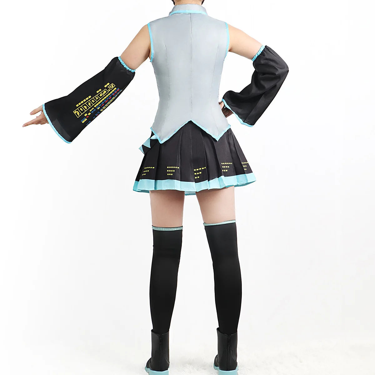 Fantasia Cosplay Adulto e Infantil Hatsune Miku Blue