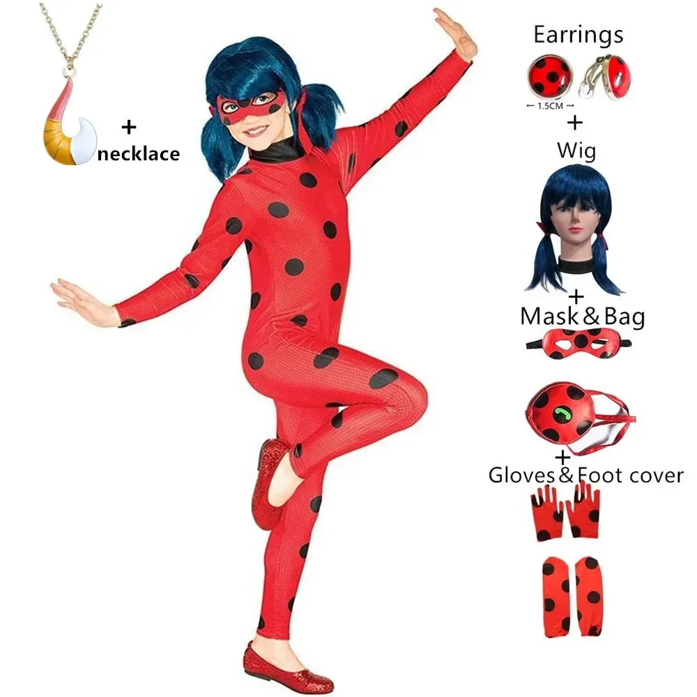 Fantasia Cosplay Infantil Marinette, Ladybug