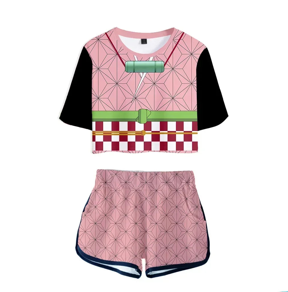 Conjunto Respiração dos Hashira, Kimetsu no Yaiba 3D Adulto e Infantil