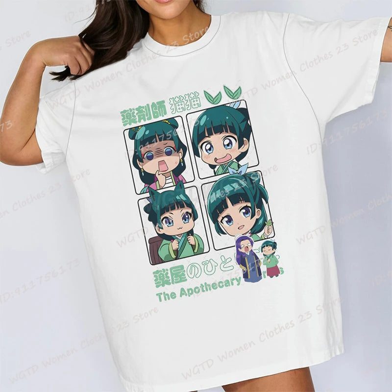 Camisa Maomao The Apothecary Diaries - Estilo Retrô Oversized