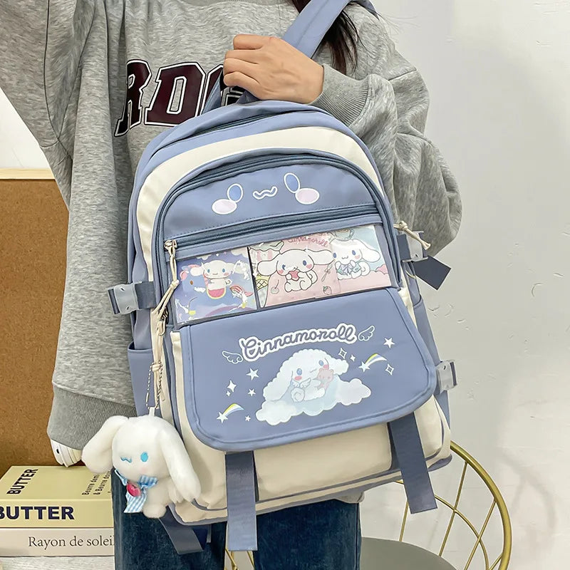 Mochila Kawaii Sanrio – Cinnamoroll, Kuromi e My Melody